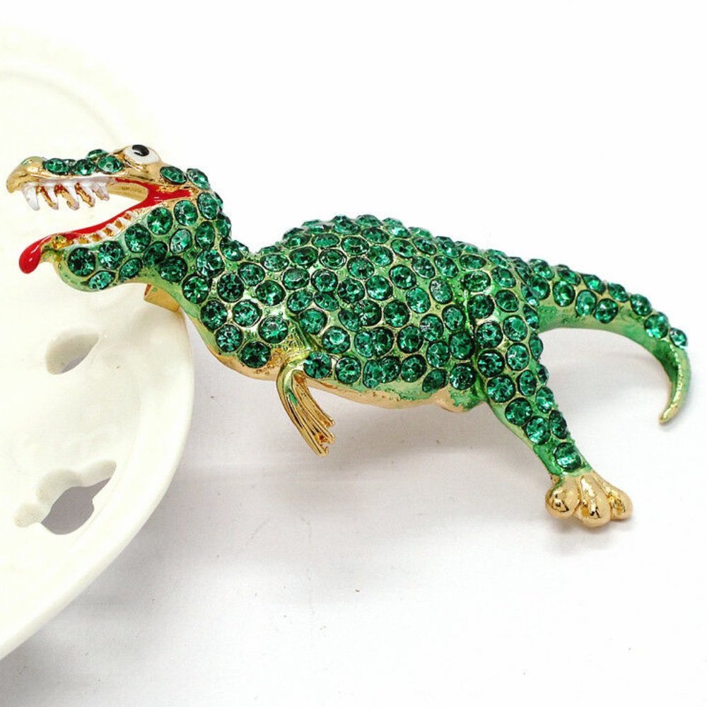 BIG Jurassic TYRANNOSAURUS REX Dinosaur Brooch - Picture 4 of 5